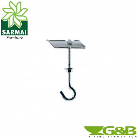 Ancorette soffitto G&B ANCORA Acciaio DR Gancio occhiello aperto M6 5 25 Pezzi