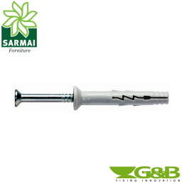 Tasselli G&B Turbo Jet Nylon bordo svasato vite chiodo Testa Piana 100 50 25 PZ