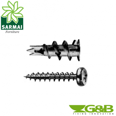 Tasselli G&B Rapid Acciaio autoforanti Ø 13x31 con vite TC cartongesso gasbeton