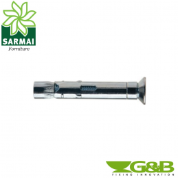 Tasselli Ancoranti 10.9 G&B DELTA ACCIAIO con Vite Testa Piana Svasata Vari formati
