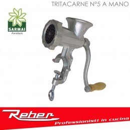 TRITACARNE N°5 REBER 8680 N MANUALE FISSAGGIO A BANCO CON MORSETTA