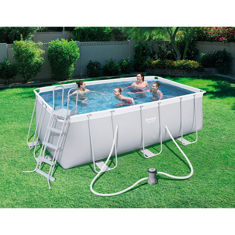 Piscina Bestway 56456 412x201x122 cm Power Steel Frame Rettangolare +pompa scala
