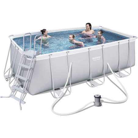 Piscina Bestway 56456 412x201x122 cm Power Steel Frame Rettangolare +pompa scala