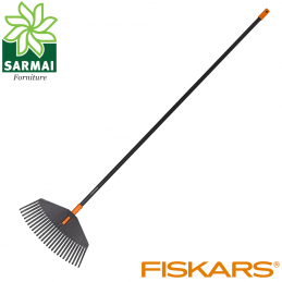 Fiskars Scopa per foglie Solid L rastrello denti resistenti flessibili con manico