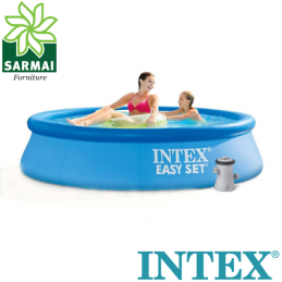Piscina Autoportante INTEX 28108 Easy Set rotonda tonda Ø 244 H 61 con pompa filtro