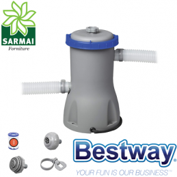 POMPA filtro per piscina BestWay 58386 Flowclear 3028 l/h completa di cartuccia