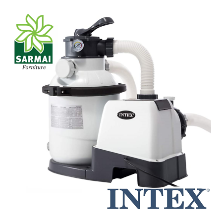 Pompa Intex 26644 filtro a sabbia 4500 l/h a 6 vie per piscina fuori terra timer