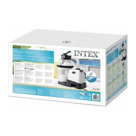 Pompa Intex 26644 filtro a sabbia 4500 l/h a 6 vie per piscina fuori terra timer