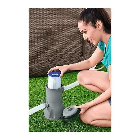 POMPA filtro per piscina BestWay 58386 Flowclear 3028 l/h completa di cartuccia