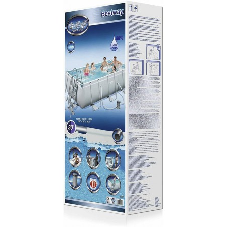 Piscina Bestway 56441 404x201x100 cm Power Steel Frame Rettangolare pompa scala