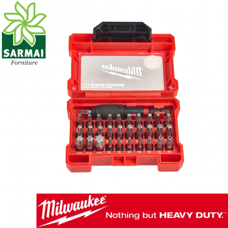 Assortimento inserti bit 32 pz Milwaukee in acciaio trattato in cassetta ABS