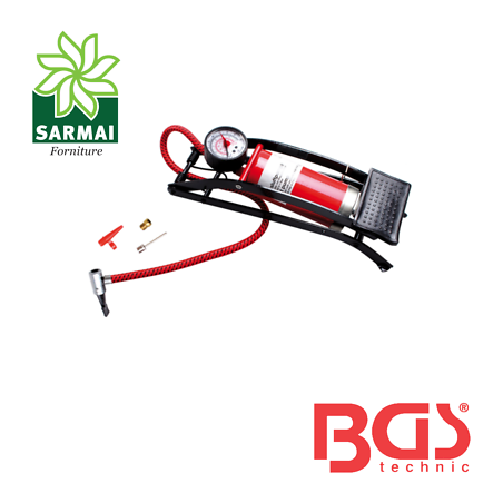 BGS 2105 POMPA GONFIAGGIO A PEDALE 0-7 BAR 1000 PSI PER BICI PALLONI GONFIABILI