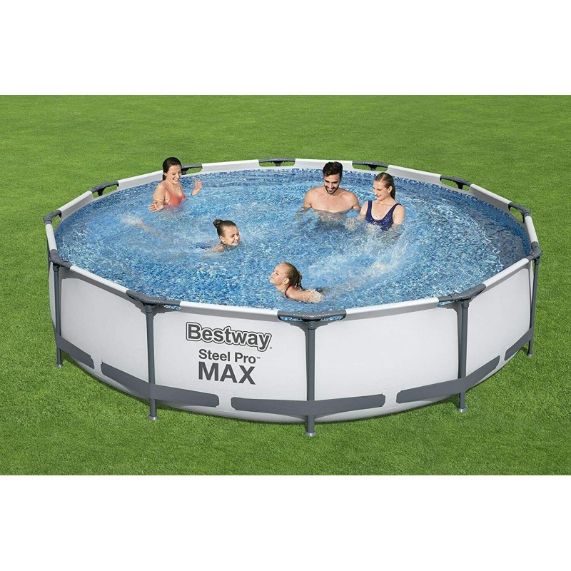 BESTWAY 56416 PISCINA FUORITERRA ROTONDA CON STRUTTURA Ø366xH76 cm CON POMPA