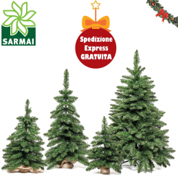 Albero di Natale mini piccolo pinetto TIMMY PVC verde base yuta 45 60 90 120 cm