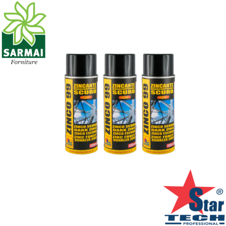 ZINCO 99 spray 400 ml vernice zinco scuro spray zincante monocomponente