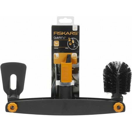 Fiskars QuikFit testina accessorio pulitore pulisci grondaie scopino e paletta