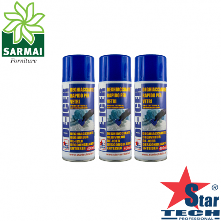 DE-ICER spray 400 ml Deghiacciante rapido vetri lunotti auto non corrosivo -50°C