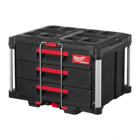 MILWAUKEE cassetta portautensili cassettiera 3 cassetti sistema packout vuota