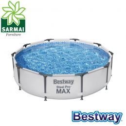 Bestway 56406 Piscina Fuori Terra Steel Pro Max da 305 x H 76 cm con struttura