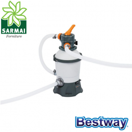 Bestway 58515 pompa a sabbia filtraggio piscine fuori terra 3.028 L/H tubi 32 mm