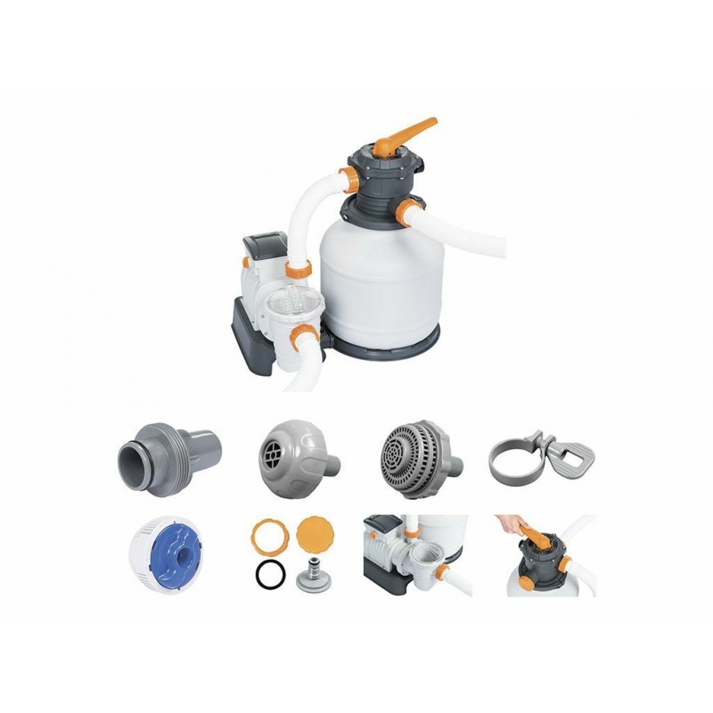Bestway 58499 pompa a sabbia filtraggio piscine fuori terra con timer 8.327 L/H