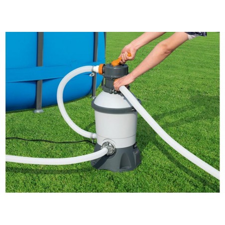 Bestway 58515 pompa a sabbia filtraggio piscine fuori terra 3.028 L/H tubi 32 mm