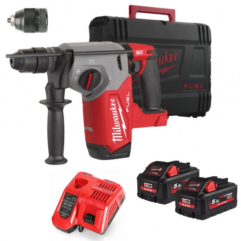 MILWAUKEE M18 ONEFHX-552X Tassellatore SDS-PLUS 18V 2,5 J completo 2 batterie 5,5 Ah