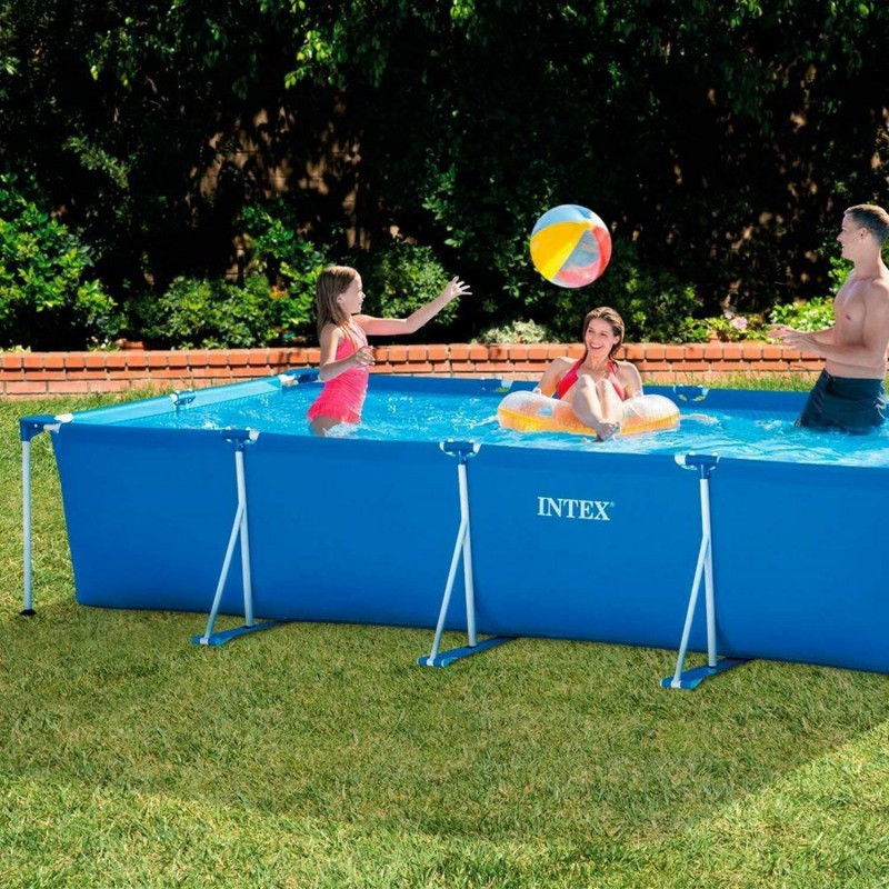 Piscina Metal Frame Rettangolare 450x220x84cm senza Pompa Filtro Intex 28273