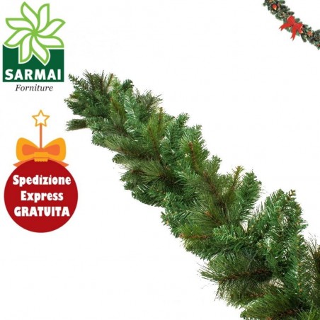 Festone di natale decorazione natalizia MIlton lunghezza 270 cm