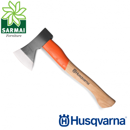 Accetta ascia piccola Husqvarna manico in legno di frassino 36 cm 0,8 Kg