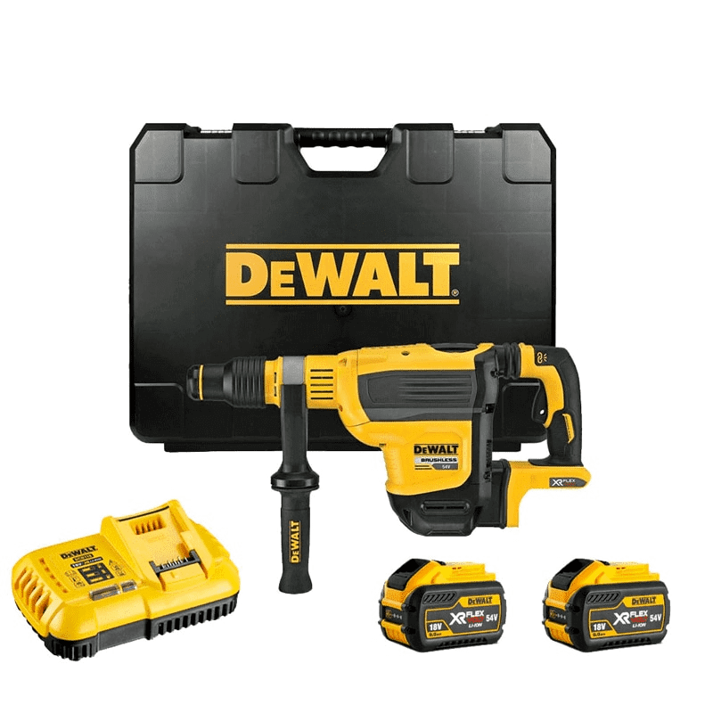 DeWALT DCH614X2 Martello Demolitore perforatore 54V 10.5J SDS-MAX con 2 batterie