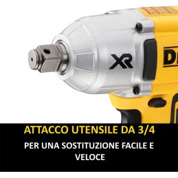 Avvitatore impulsi 18v 3/4 " 950Nm 3 velocita' solo corpo DEWALT DCF897NT-XJ