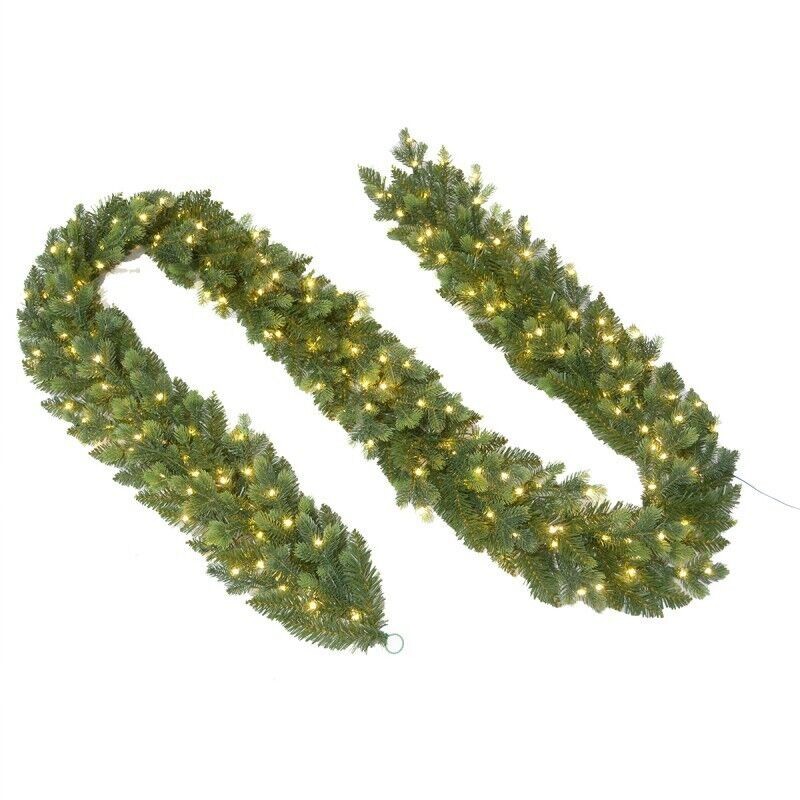 XONE Madison Festone di natale boa 270 cm per decorazione natalizia completo con 200 led