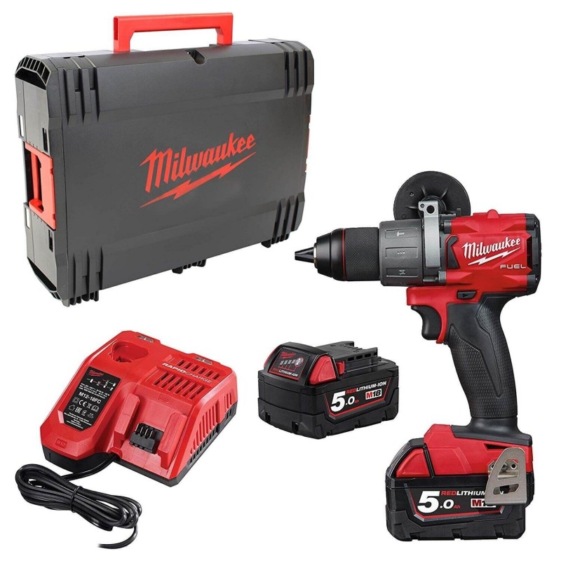 MILWAUKEE M18 FPD3-502X trapano avvitatore con percussione 18V kit batterie 5 Ah