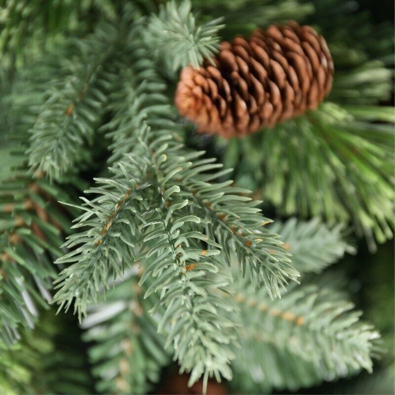 Albero di Natale folto ARTIFICIALE REALISTICO BYRON conifere con pigne in PE PVC