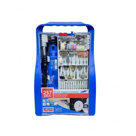 KRINO MINI TRAPANO DRILL MULTIFUNZIONE CON ACCESSORI K-START 257pz