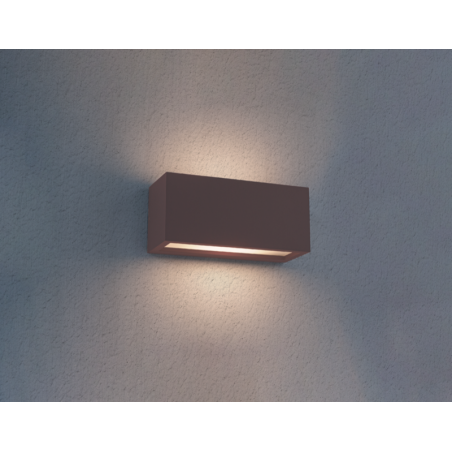 APPLIQUE REVERSO BIDIREZIONALE IP65 COLORE RUGGINE CORTEN CENTURY ATTACCO E27