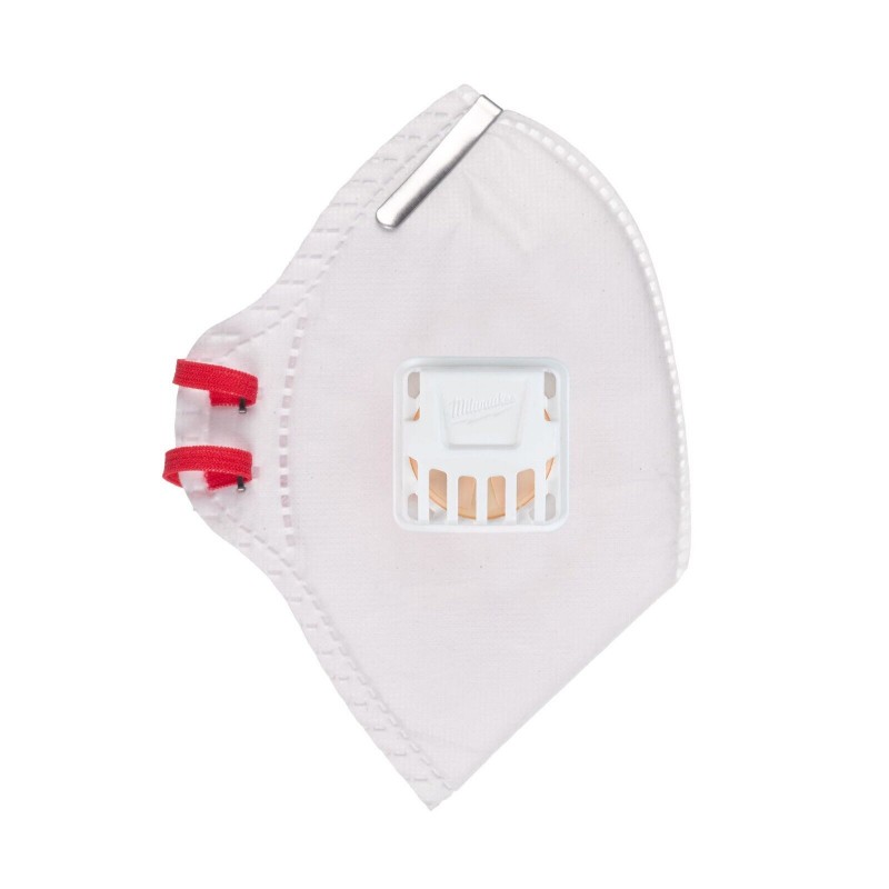 MILWAUKEE Mascherina facciale respiratore FFP2 NR D pieghevole con valvola 15 pz