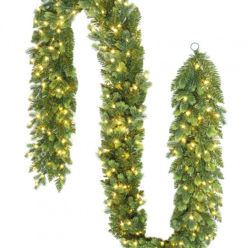 XONE Madison Festone di natale boa 270 cm per decorazione natalizia completo con 200 led