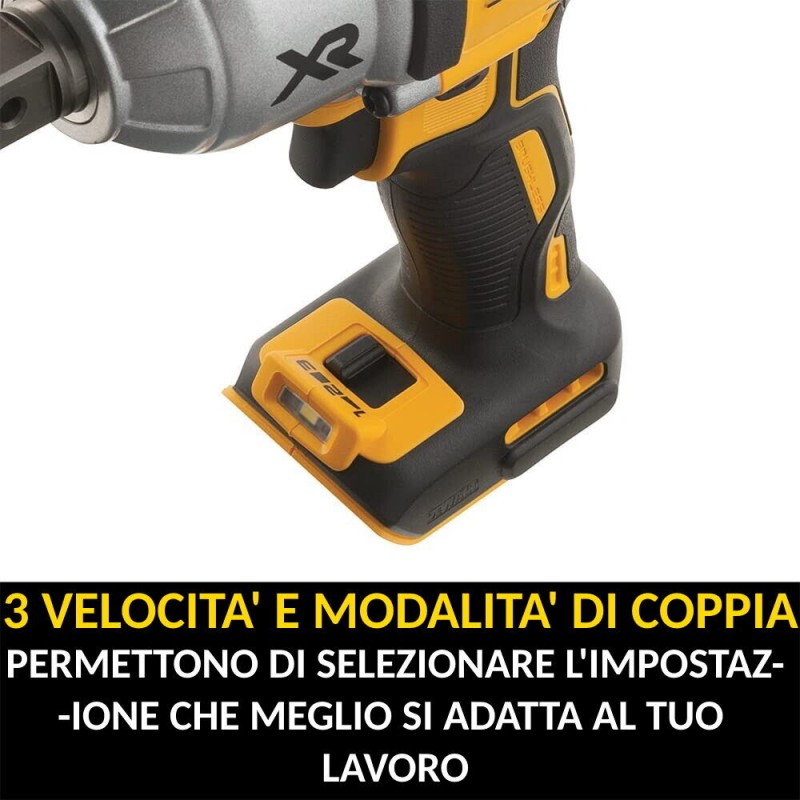 Avvitatore impulsi 18v 3/4 " 950Nm 3 velocita' solo corpo DEWALT DCF897NT-XJ