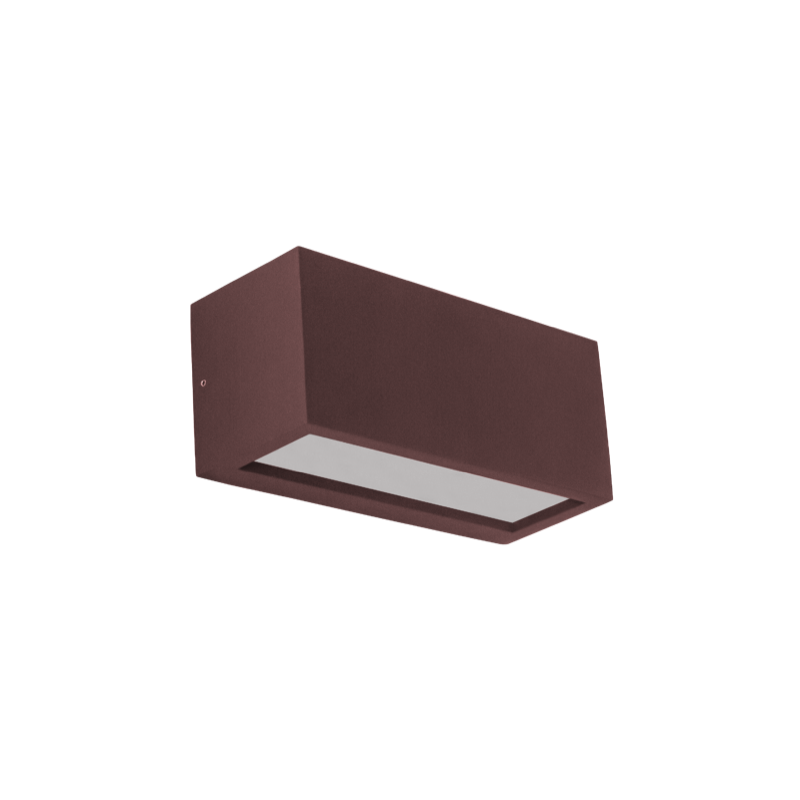 APPLIQUE REVERSO BIDIREZIONALE IP65 COLORE RUGGINE CORTEN CENTURY ATTACCO E27