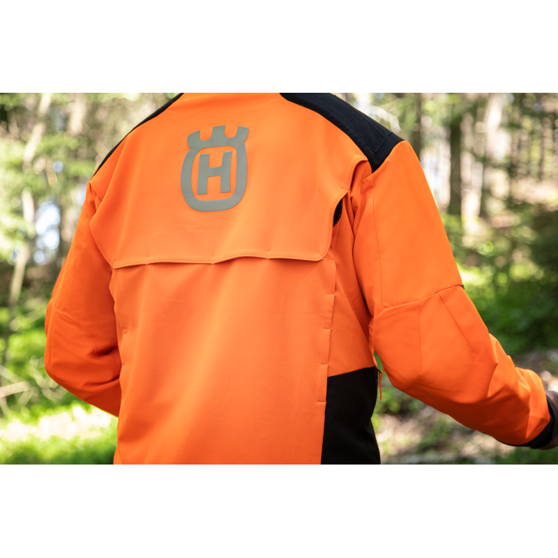Husqvarna Technical logo catarifrangente giacca lavoro forestale decespugliatore