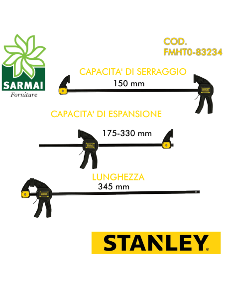 Stanley FMHT0 Morsetto Strettoio da Falegname sgancio rapido varie misure
