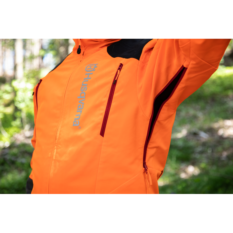 Husqvarna Technical logo catarifrangente giacca lavoro forestale decespugliatore