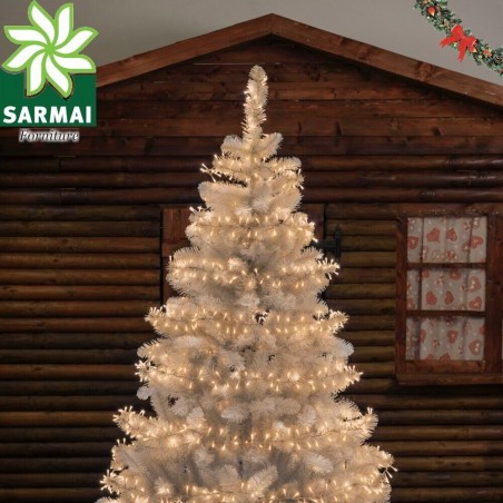 LUCI DI NATALE CATENA DA 1500 LED 5 MM LUCE CALDA PER ESTERNO CAVO TRASPARENTE