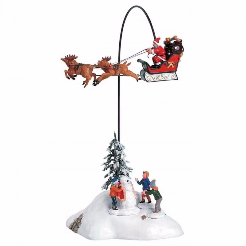 LEMAX Giostra Natalizia Babbo Natale in Movimento Villaggio Innevato Santa Clous