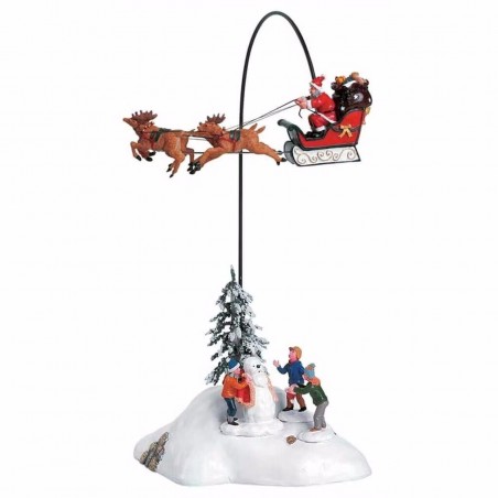 LEMAX Giostra Natalizia Babbo Natale in Movimento Villaggio Innevato Santa Clous