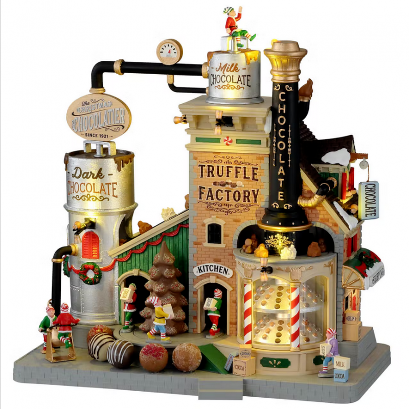 Lemax 15805 Fabbrica di Tartufi al Cioccolato dolci con luci e animazione
