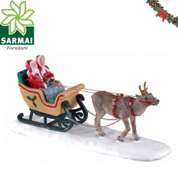 Lemax 03514 Slitta babbo natale con renne family North Pole Sleigh Ride