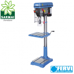 FERVI 0754/230V Trapano a colonna da pavimento con trasmissione a cinghia 230V